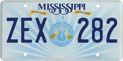 MS license plate ZEX282