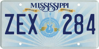 MS license plate ZEX284