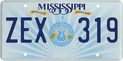 MS license plate ZEX319
