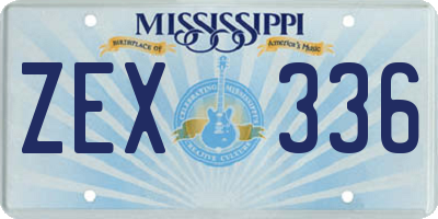 MS license plate ZEX336