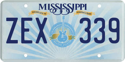 MS license plate ZEX339