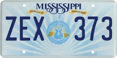MS license plate ZEX373
