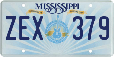 MS license plate ZEX379
