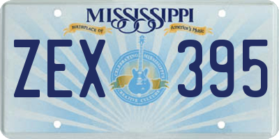 MS license plate ZEX395