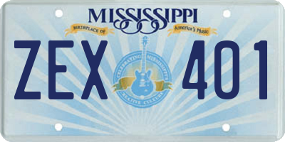 MS license plate ZEX401