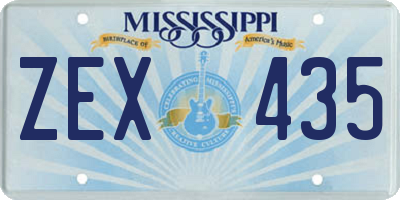 MS license plate ZEX435