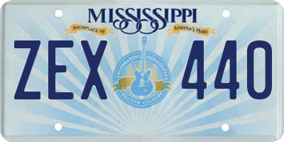 MS license plate ZEX440