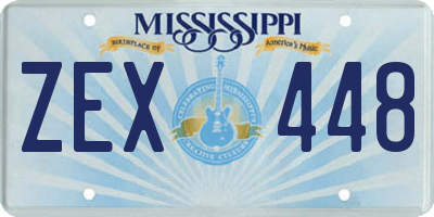 MS license plate ZEX448