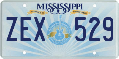 MS license plate ZEX529