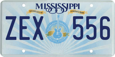 MS license plate ZEX556