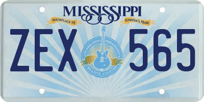 MS license plate ZEX565