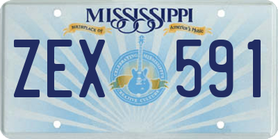 MS license plate ZEX591