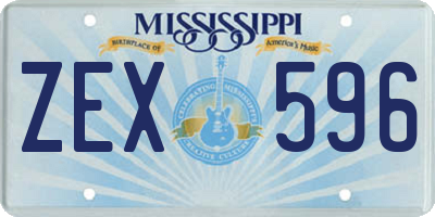 MS license plate ZEX596