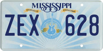 MS license plate ZEX628
