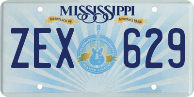 MS license plate ZEX629