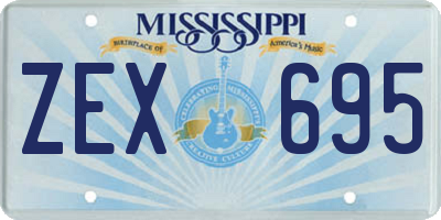 MS license plate ZEX695