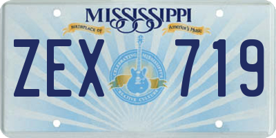 MS license plate ZEX719
