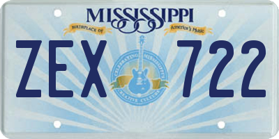 MS license plate ZEX722