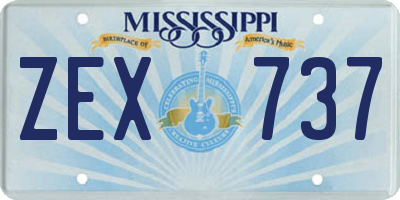 MS license plate ZEX737