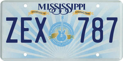 MS license plate ZEX787