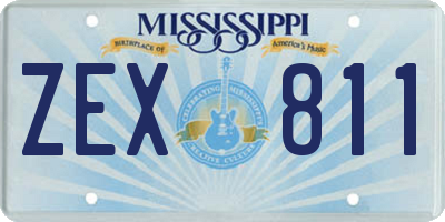 MS license plate ZEX811