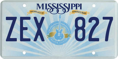 MS license plate ZEX827