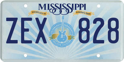 MS license plate ZEX828