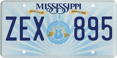 MS license plate ZEX895