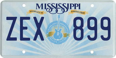 MS license plate ZEX899