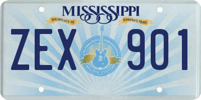 MS license plate ZEX901