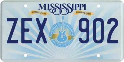 MS license plate ZEX902