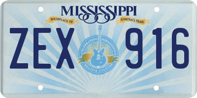 MS license plate ZEX916