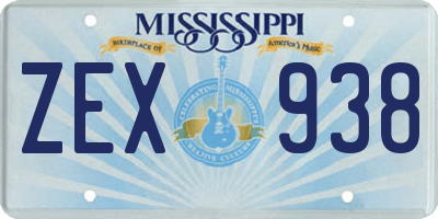 MS license plate ZEX938
