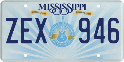 MS license plate ZEX946