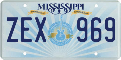 MS license plate ZEX969