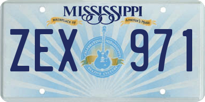 MS license plate ZEX971