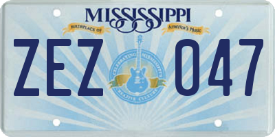 MS license plate ZEZ047