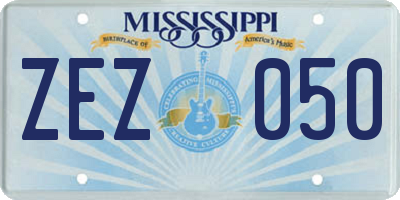 MS license plate ZEZ050