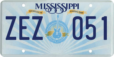 MS license plate ZEZ051