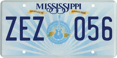 MS license plate ZEZ056