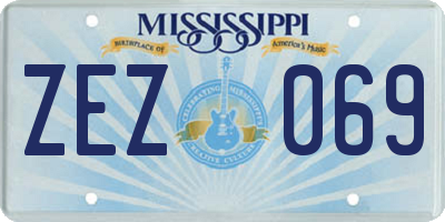 MS license plate ZEZ069