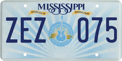 MS license plate ZEZ075