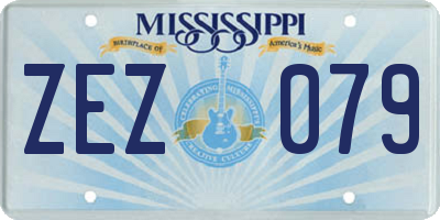 MS license plate ZEZ079