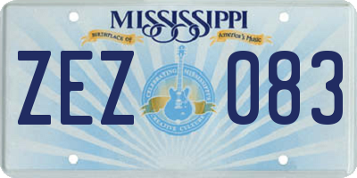 MS license plate ZEZ083