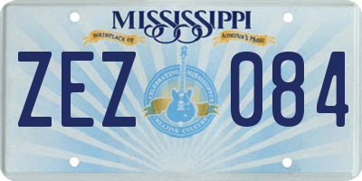 MS license plate ZEZ084