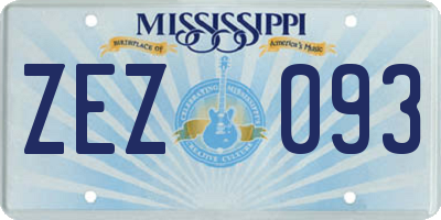 MS license plate ZEZ093