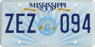 MS license plate ZEZ094