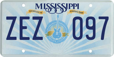MS license plate ZEZ097