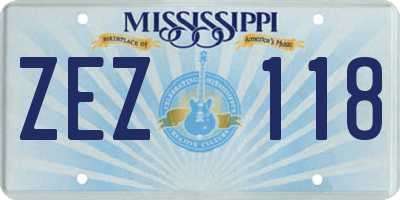 MS license plate ZEZ118