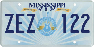 MS license plate ZEZ122